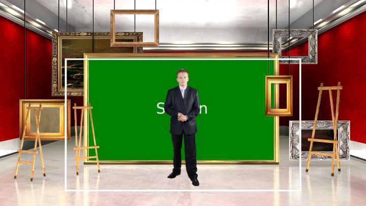 Art classroom and art presentation virtual set