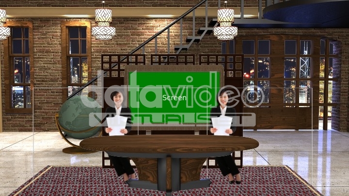 Old house and Talk Show Virtual set