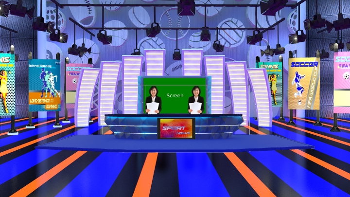 Sport News Virtual Set