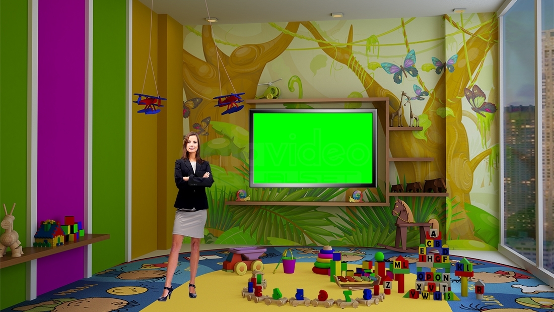Kids 011 Datavideo Virtual Set Royalty Free 4K PSD 3DsMax And Maya 