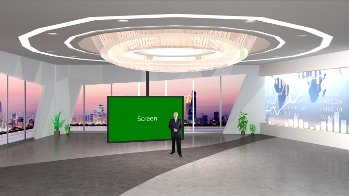 Science and Technology Style Presentation Virtual Set Studio