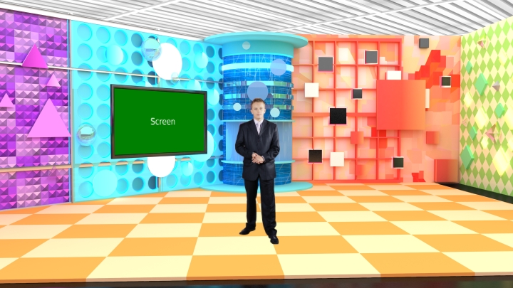 Geometrical Patterns Style Entertainment Virtual Set Studio