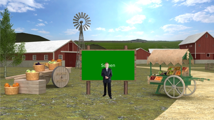 Pastoral Farm Style Entertainment Virtual Set Studio