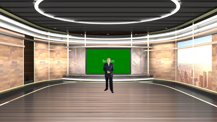 Warm Colour Style Design Virtual Set Studio