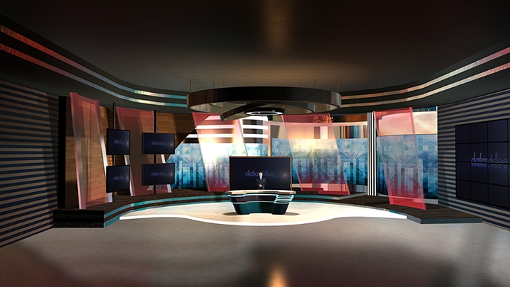 【TVS-2000A】World Financial News Virtual Studio Set